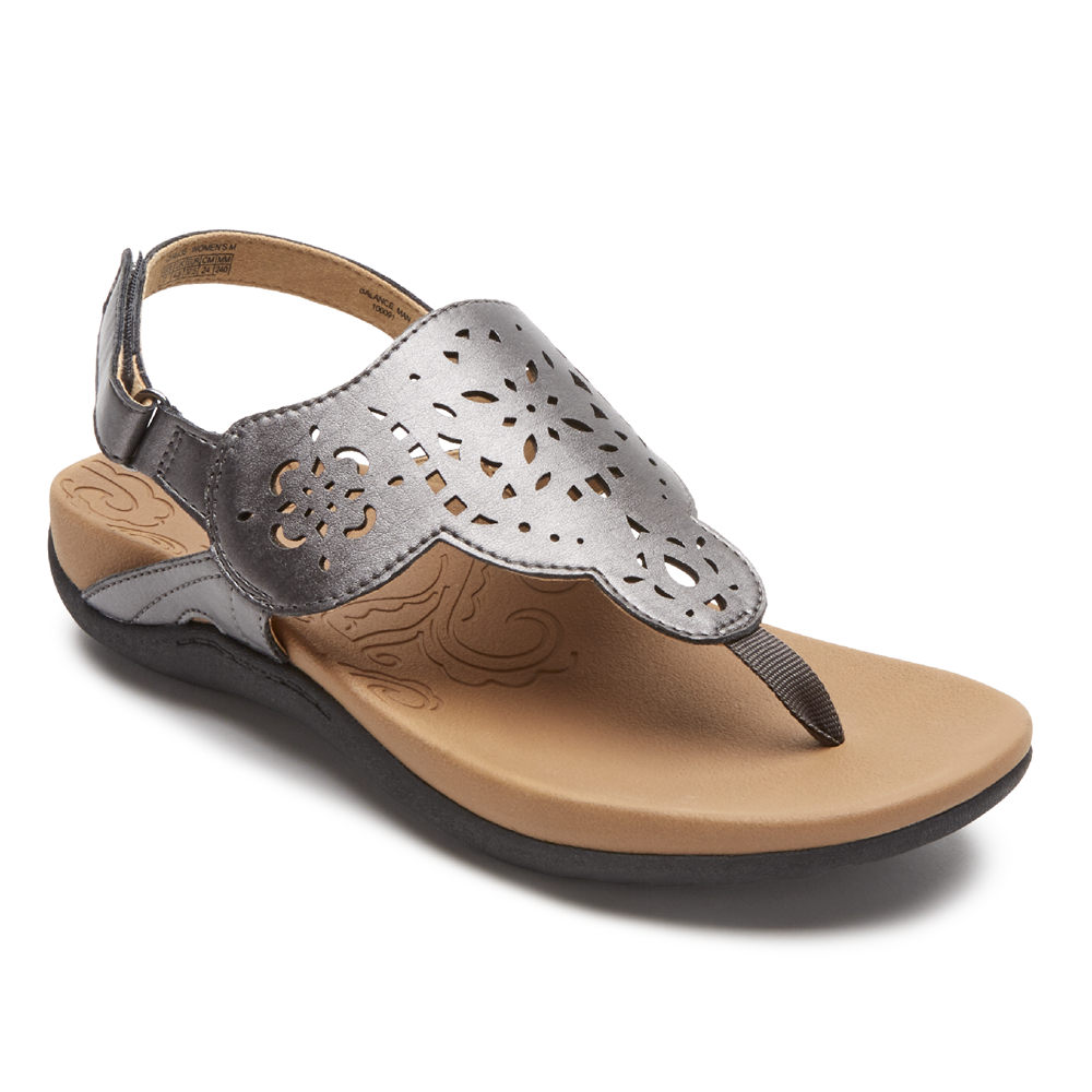 Sandalias Rockport Mujer Mexico - Ridge Circle Cutout Thong Grises - LKXGH7106